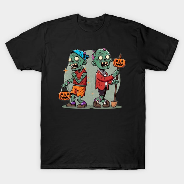 Zombie Trick of Treating T-Shirt by Contentarama